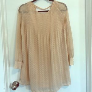 Blush pink chiffon tunic